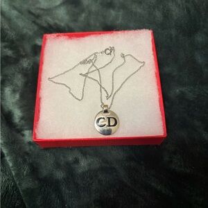 Christian Dior Silver Pendant Necklace